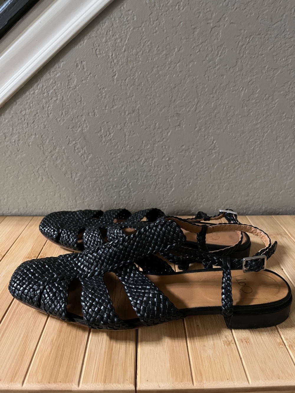 LOQ Arlo Sandal - Black Braided Leather Strappy Women’s Sandals - 39 - Picture 6 of 13